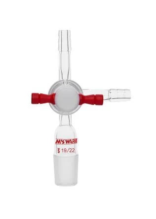 三通接头,外磨口 14 20,具2mmT型三通四氟节门