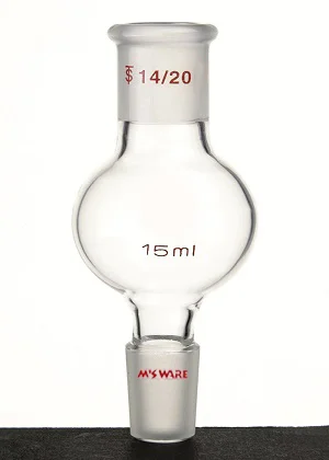 连续蒸馏球,14/20,5ml,球外径:25mm,总高:80mm