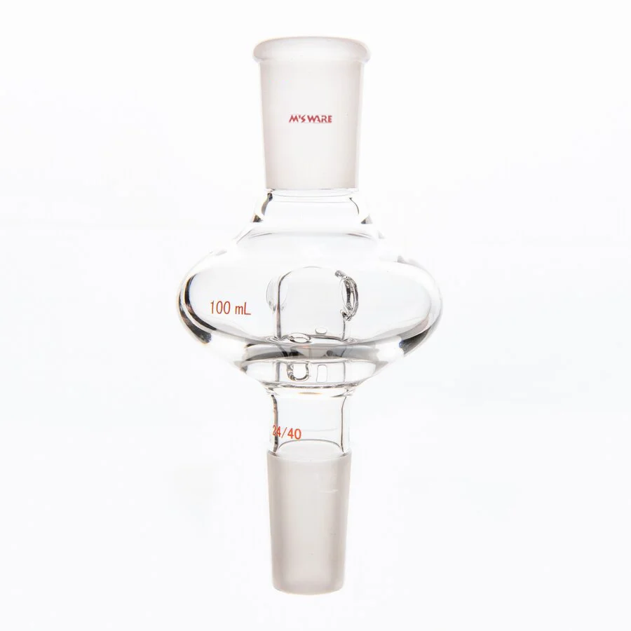 扁形防溅球,上磨口:24/40,下磨口:14/20,100ml