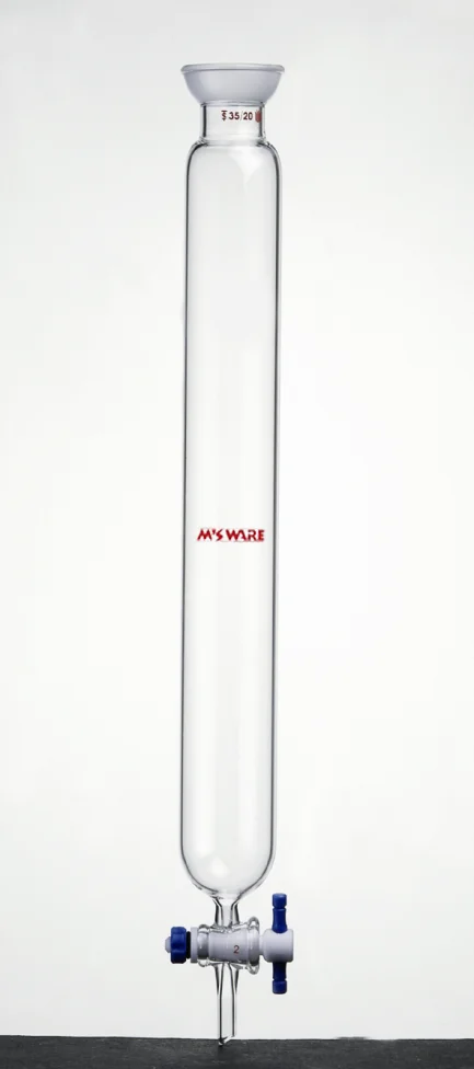 球磨口层析柱,φ17mm,有效长:203mm,2mm节门孔径, 35/20