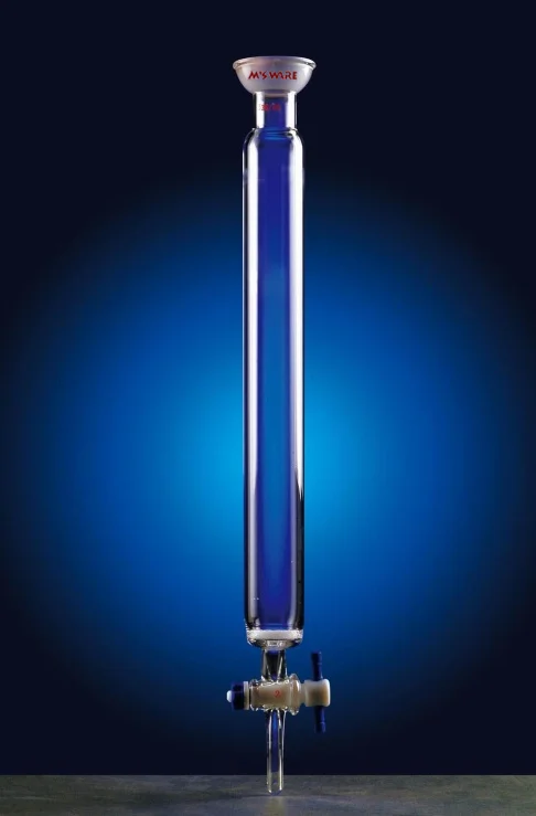 具砂板球磨口层析柱,φ17mm,有效长:203mm,2mm节门孔径, 35/20
