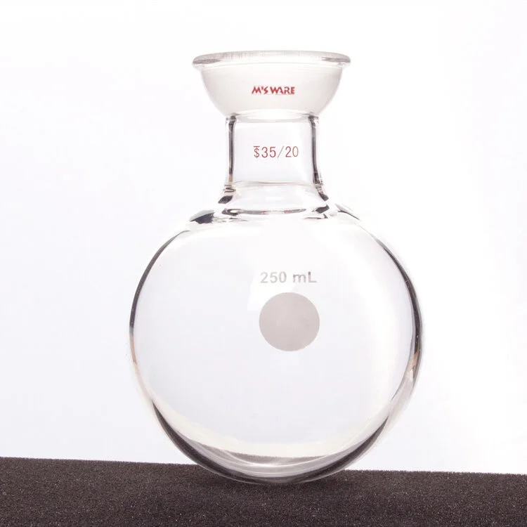 球磨口单口圆底烧瓶,厚壁高强度,球磨口:35/20,50ml