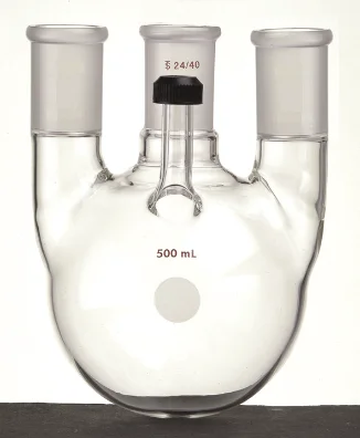 侧边具罗纹口的四口圆底烧瓶,中心磨口:24/40,侧磨:24/40,1000ml