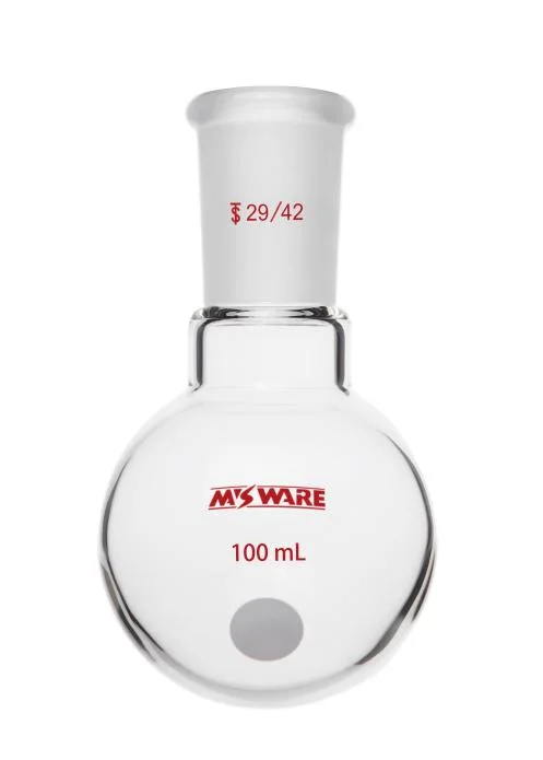 单颈圆底烧瓶,厚壁高强度，磨口:24/29,50ml