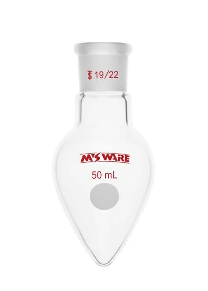 厚壁鸡心磨口烧瓶,高强度,磨口:24/40,50ml