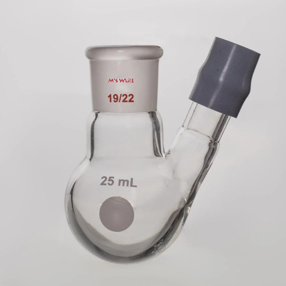 带胶帽温度计套管圆底烧瓶,容量:25ml,磨口:14/20