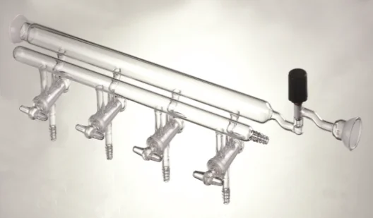 双排管真空气体分配器,具高真空阀,3,350mm,4小咀