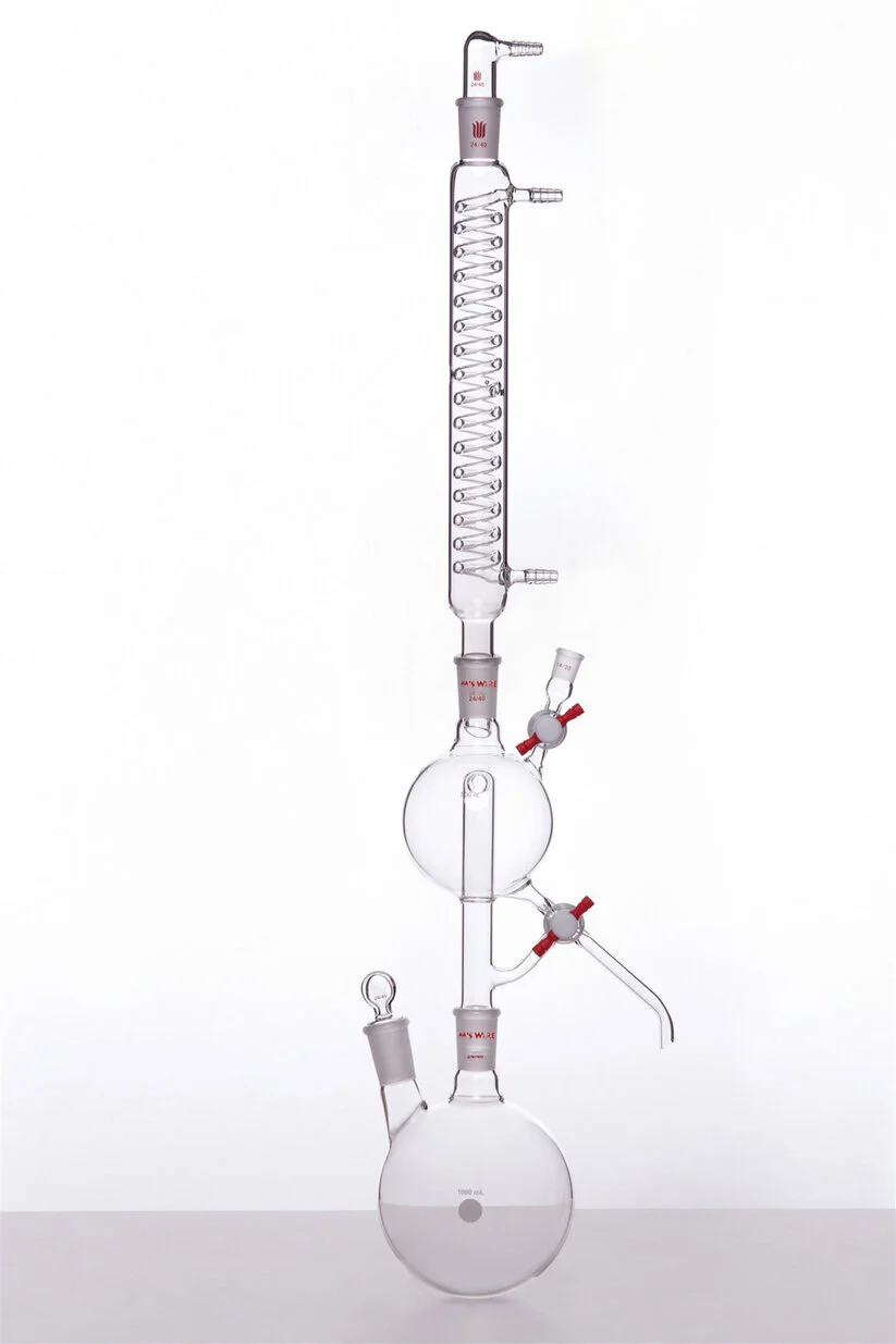 溶剂干燥装置(含 蛇型冷凝器,300mm,溶剂蒸馏头,500ml等7个配件)