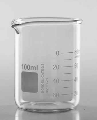 低型厚壁烧杯,双刻度线,50ml,直径:43mm,高度:62mm
