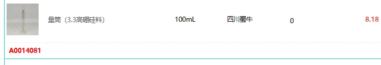 蜀牛玻璃量筒3.3高硼硅 100ml（个） - 蜀牛