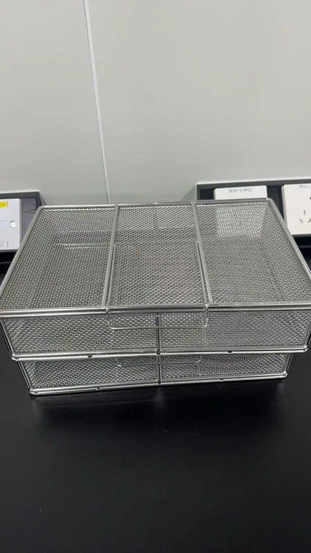 格瑞斯20✖8✖7cm不锈钢篮子带盖孔径3mm/304材质带把手带9✖6cm不锈钢板带卡角（个） - 美国3M