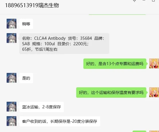 sabbiotech*CLCA4Antibody#35684*100uL/支 - SAB/信裕生物