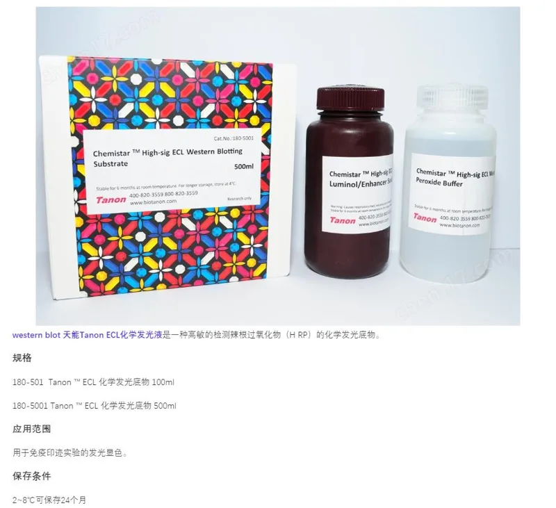 天能180-501，Tanon™ ECL化学发光底物100ml（50ml*2瓶/盒） - 玖梧精选