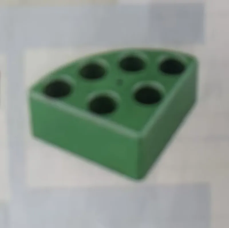 欣维尔H221726绿色1/4圆加热模块8ml反应管6孔孔径：17.75mm孔深：26mm（个） - 欣维尔