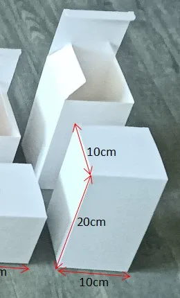 海绵包装纸盒白盒通用包装10x10x20cm(350克白卡）（个） - 玖梧精选