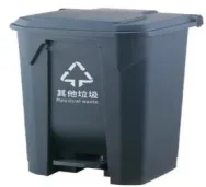 TBT灰色30L脚踩垃圾桶长方形（个） - 玖梧精选