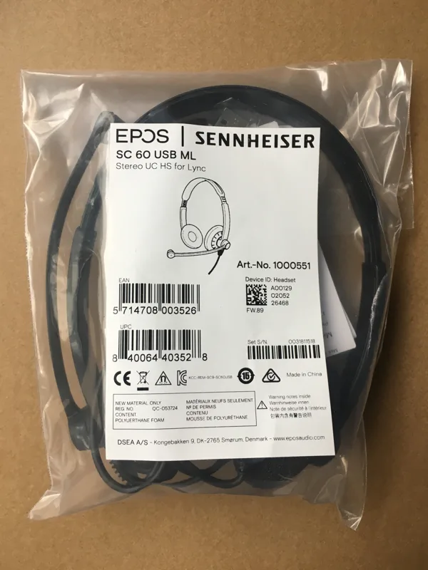 EPOS-Sennheiser-SC-60--USB-ML-双耳有线耳机（个） - 玖梧精选