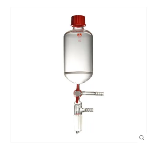 三爱思 T形四氟三通节门100ml/G3砂芯（螺纹口GL25）（个） - 三爱思