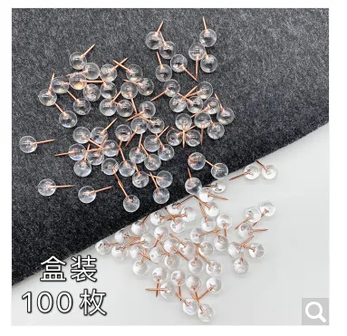 比优米 10033036417293 100个透明圆形钉子（盒） - 玖梧精选