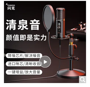 闪克 麦克风电脑话筒 PM422T配音录音直播专用（个） - 玖梧精选