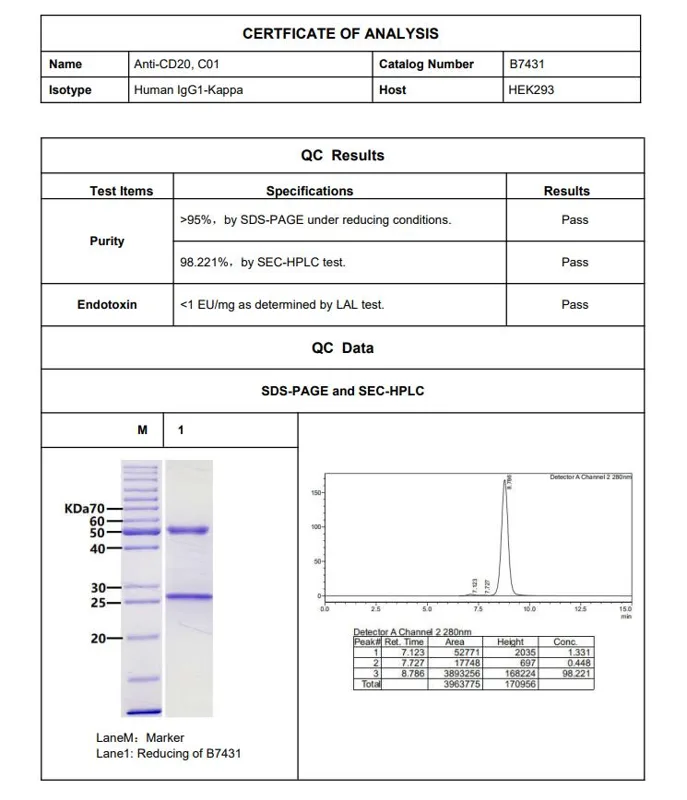 百英生物 Rituximab重组抗体1mg（瓶）B7431 - 玖梧精选