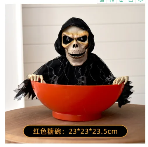 灯里个灯 DL-WKJ万圣节恐怖骷髅道具红色（个） - 玖梧精选