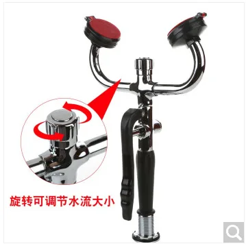 保唯安 不锈钢双口洗眼器 自锁型 （个） - 玖梧精选