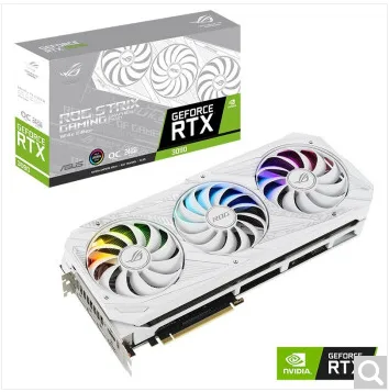 华硕 ROG-STRIX-RTX3090-O24G-WHITE 旗舰卡皇高性能白色特别版 ROG RTX3090O24G（块） - 玖梧精选