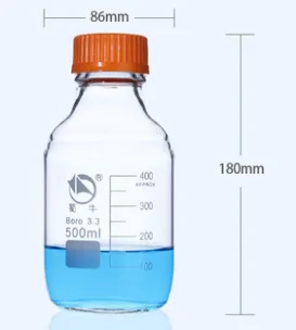 蜀牛-1408试剂瓶（个）500ml,高硼硅透明玻璃 - 玖梧精选