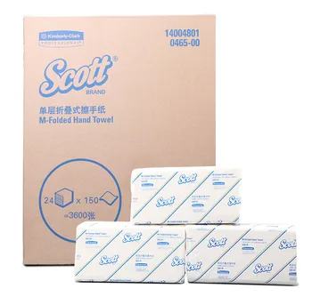 金佰利0465-00单层折叠式擦手纸（箱）150张/包 24包/箱 - 玖梧精选