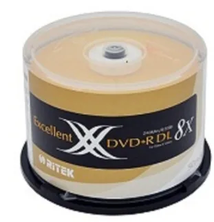 铼德D9 DVD+R 8速8.5G 空白光盘（桶）50片/桶 - 玖梧精选