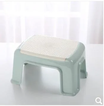 沐子香 加厚塑料小凳子灰蓝小号（个） - 玖梧精选