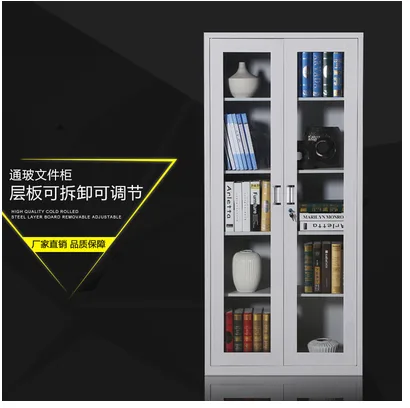 聚杰办公 JU-WJ0.8文件柜通玻对开文件柜厚度0.8mm（个） - 玖梧精选