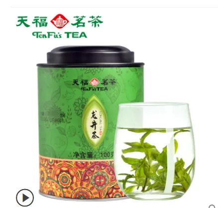 天福茗茶 龙井绿茶 浙江龙井 2020年春茶 罐装100G （个） - 玖梧精选