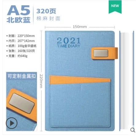 圣驰 2021年日程本 浅蓝色 （个） - 玖梧精选