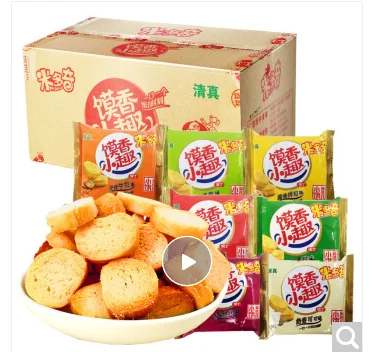 米多奇烤馍片烤馍丁50g*40包2kg8种口味馍丁混和整箱（箱） - 玖梧精选