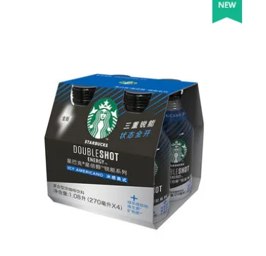 星巴克星倍醇锐能系列冰感美式浓咖啡瓶装饮料 270ml*4（组） - 玖梧精选