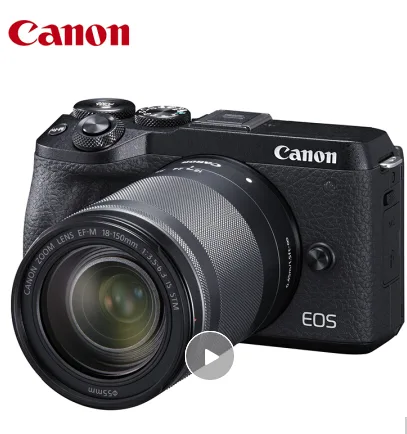 佳能（Canon）EOS M6 Mark II M6二代 微单 数码相机 黑色套机 （18-150 微单镜头）（套） - 佳能