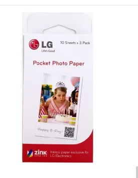 LG 口袋相印机相纸 30张带蓝卡 PD233/PD239/PD251/PD261/269（盒） - 玖梧精选