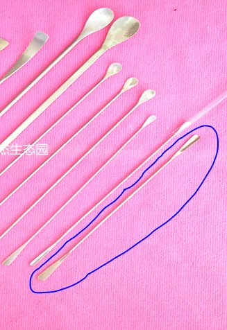 微量不锈钢刮勺1.5mm*17cm圆头U型（把） - 玖梧精选
