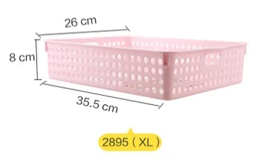 茶花 圆点收纳筐厨房储物篮-XL 2895 4个装（组） - 茶花