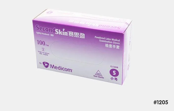 麦迪康 1205C一次性医用乳胶手套有粉M号100只（盒） - 玖梧精选