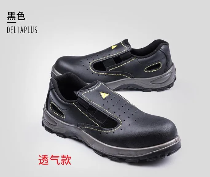 代尔塔 301106防砸防刺穿防静电夏季安全鞋 黑色39码（双） - 玖梧精选