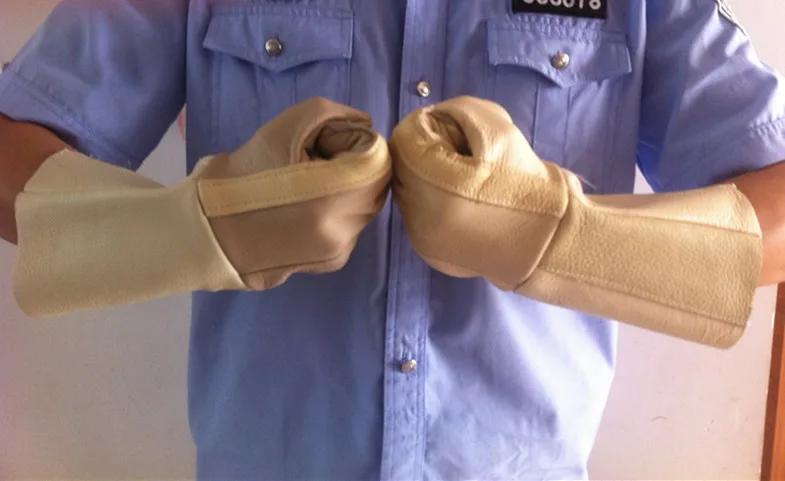 心语牛皮防咬手套38cm（双） - 玖梧精选
