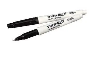 VWR95042-566 耐溶剂记号笔黑色12支（盒） - VWR