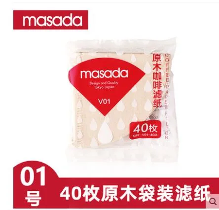 masada 咖啡滤纸01号1-2杯用原木40枚（袋） - 玖梧精选