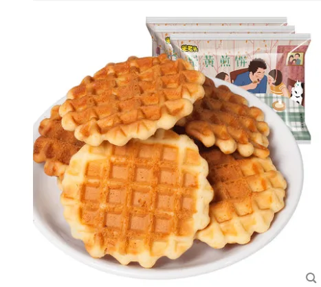 米老头蛋黄煎饼 原味2袋+牛奶味1袋=900g，（约60小包），送150g米棒 - 玖梧精选