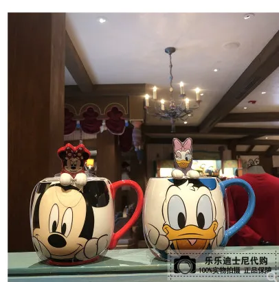 米奇带米妮勺子陶瓷杯 （个） - 玖梧精选