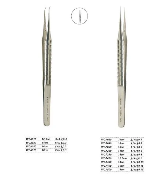 金钟 WCA0130弯头14cm头宽0.3显微镊（把） - 玖梧精选