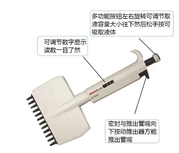 大龙 手动12道可调移液器（支） - 大龙